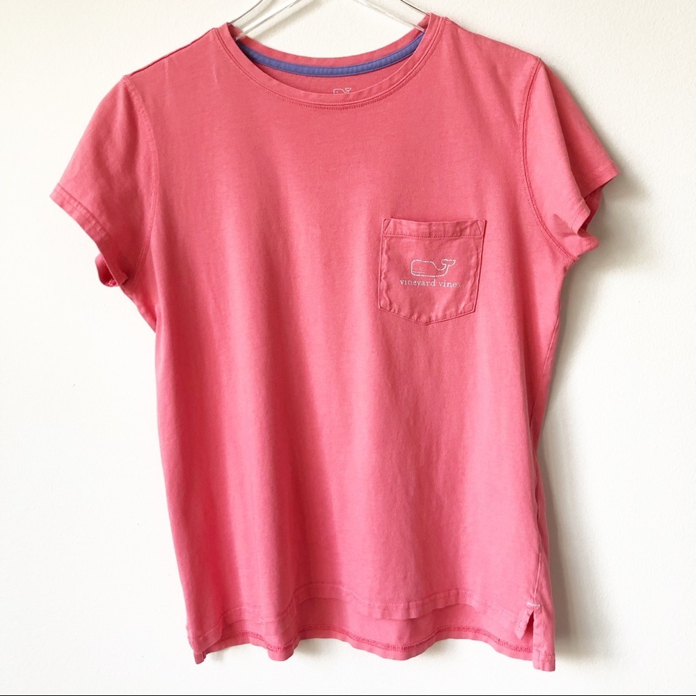 Vineyard Vines Relaxed Fit Coral Whale Tee